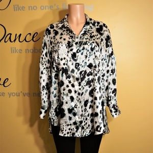 ZARA Button Up Blouse Size Medium Large